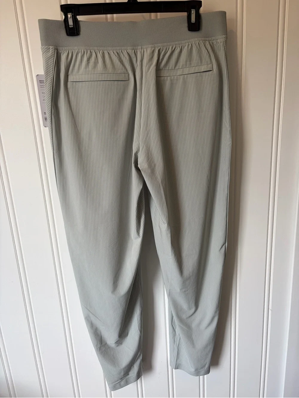 NWT Athleta Brooklyn Textured Ankle Pants Sage Green Travel Pull-On Size 10